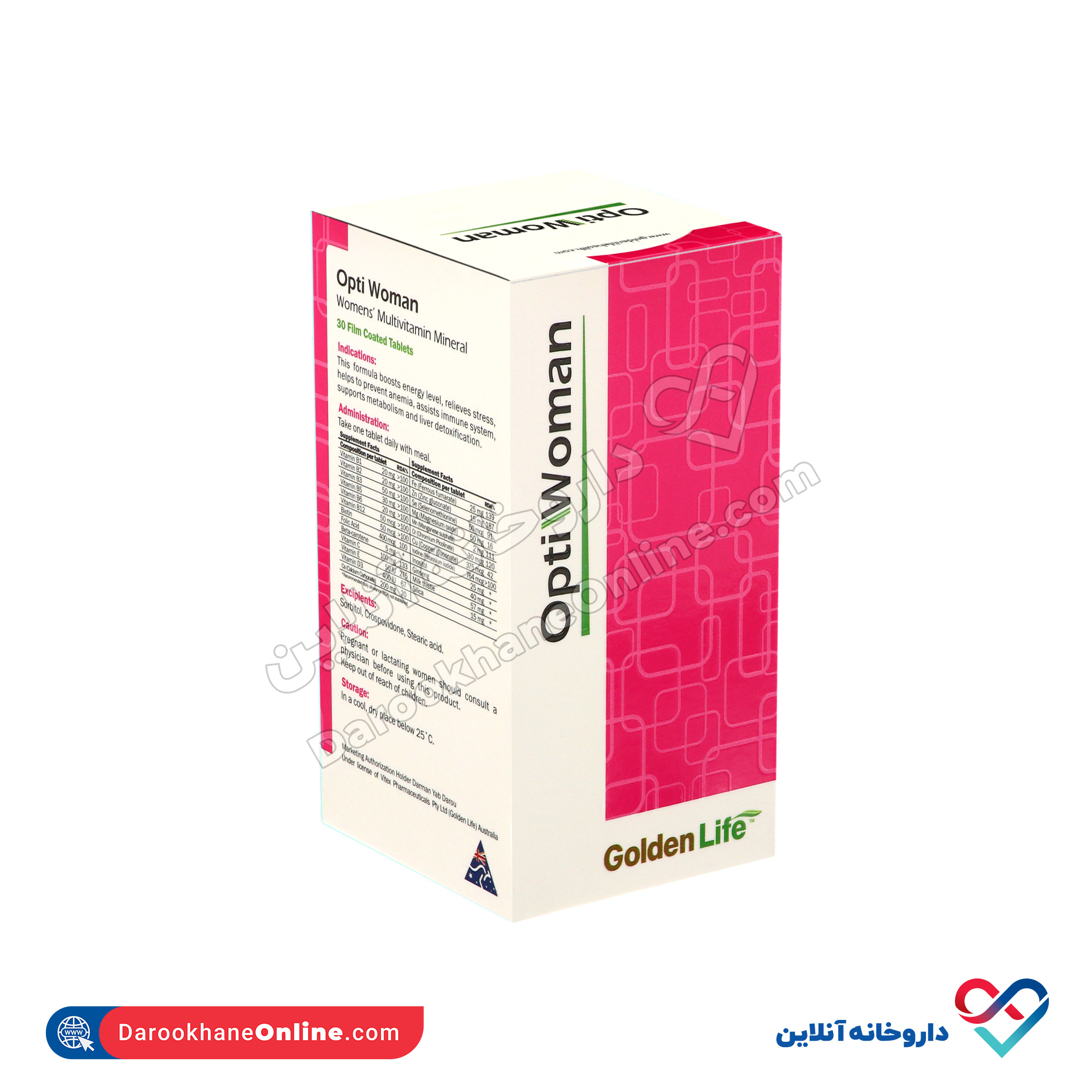 تصویر قرص اپتی وومن گلدن لایف